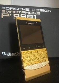 BLACKBERRY PORSCHE GOLD/GALAXY NOTE3/IPHONE 5S 64G